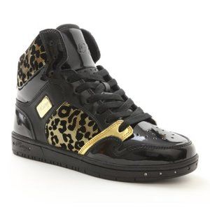 Pastry GlamPieFoil Cheetah HighTops New never worn